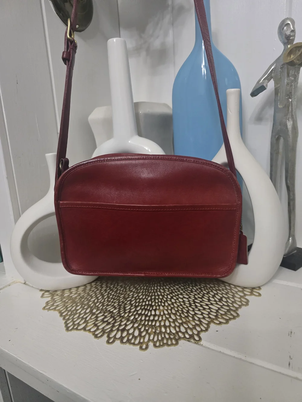 Vintage Coach Camera Bag Red NYC